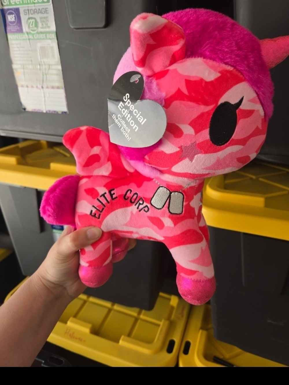 Special Edition Pink Camouflage Plush Pony - Kids Toy
